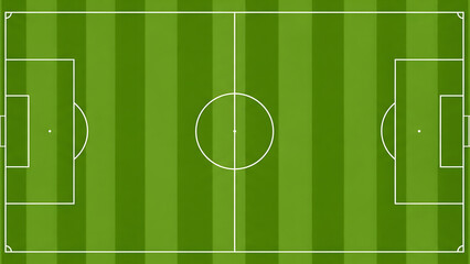 Soccer field diagram with green grass and white lines