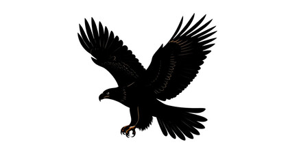Fototapeta premium a flying eagle isolated on transparent background