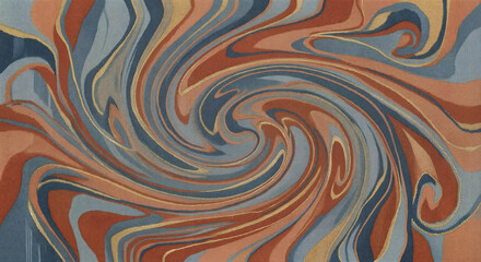 Abstract Swirl Orange Blue Graphic design