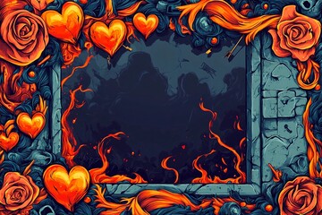 Unique volcanic passion frame for heartfelt celebrations on Valentine's Day, Mother's Day, and International Women's Day