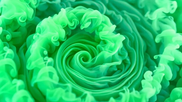 Abstract green smoke swirling across background concept. Swirling green patterns evoke themes of nature and spirituality.