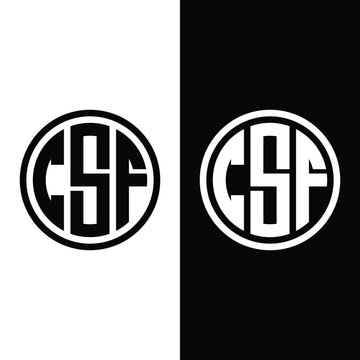 Initial Letter CSF Logo Design Vector Illustration Stock Vector.
