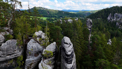 Adrspach, Czech Republic. Adrspasske Skaly, rocky town national park.