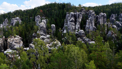 Adrspach, Czech Republic. Adrspasske Skaly, rocky town national park.