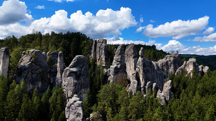 Adrspach, Czech Republic. Adrspasske Skaly, rocky town national park.