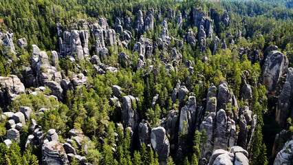 Adrspach, Czech Republic. Adrspasske Skaly, rocky town national park.