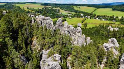 Adrspach, Czech Republic. Adrspasske Skaly, rocky town national park.