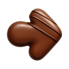 Obraz premium PNG Heart-shaped chocolate illustration.
