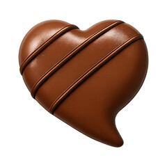 Obraz premium PNG Heart-shaped chocolate delight illustration.