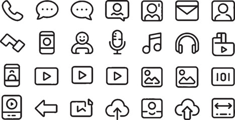 Abstract geometric composition with bold red green blue and yellow accents on a clean white background