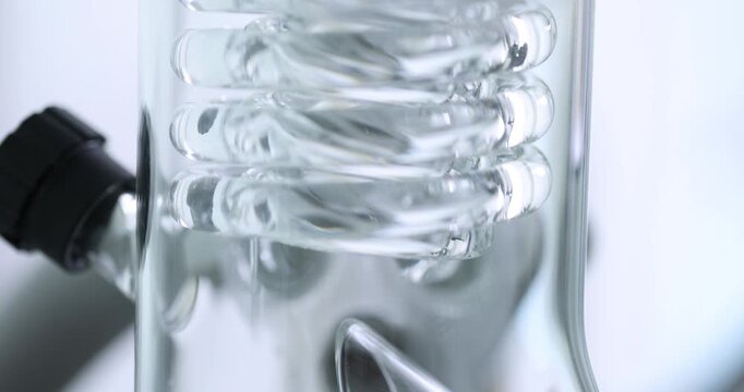 Scientific Laboratory Glassware Heating and Distillation Process