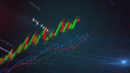 Big data charts and graphs diagram illustration
