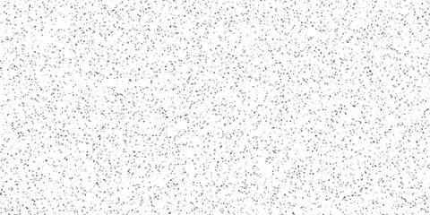 Terrazzo flooring interior grain vintage paint smooth design. Vector grunge dirty vintage wall overlay noise old wall black and white terrazzo granite floor structure distressed texture background.	