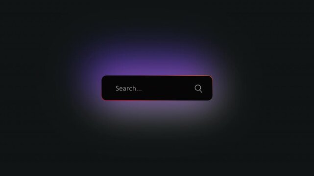 search bar minimalist input field with Bright cyan search bar on dark background input field