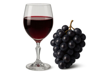 Fototapeta premium Wine and Grapes Still Life with transparent background, drink photography