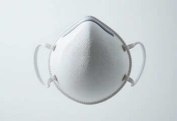 White disposable face mask with elastic straps