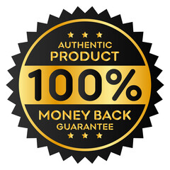 100% satisfaction guaranteed seal or label flat icon design	