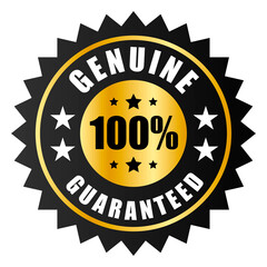 100% satisfaction guaranteed seal or label flat icon design