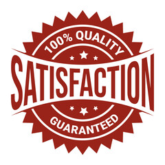 Obraz premium 100% satisfaction guaranteed seal or label flat icon design