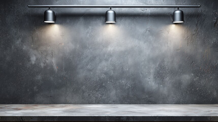 Obraz premium stone or concrete kitchen prep surface, neutral grey tone