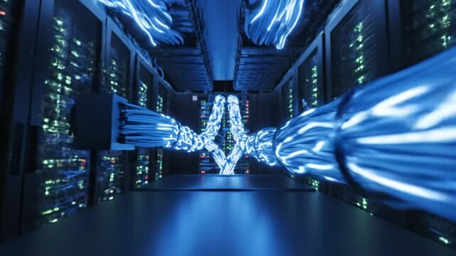 Futuristic Data Center - A Glimpse into the Digital Realm.