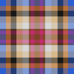 Color SpicedCarrot and BlueExpanse and TernGrey plaid texture seamless pattern 