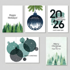 Set of christmas cards