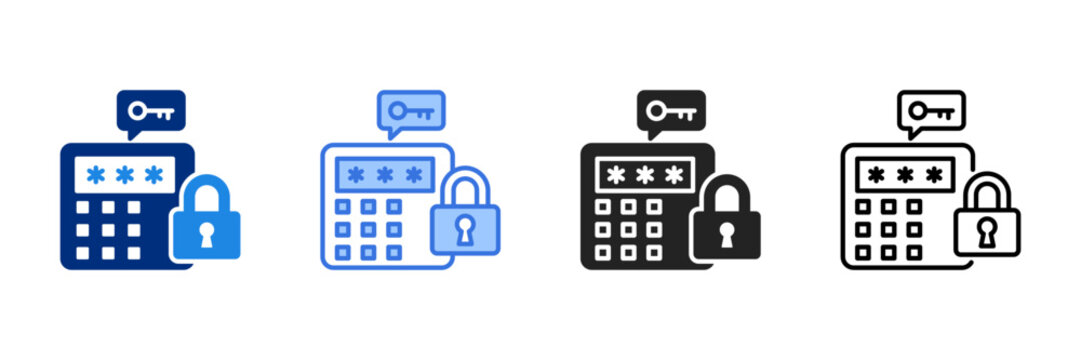 Token Icon Set Multiple Style Vector Illustration. 