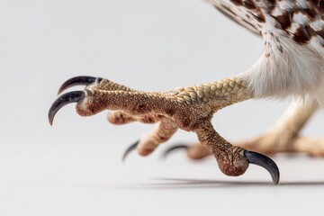 Obraz premium Intense Hawk Talons Ready to Strike, Isolated on Clean White Surface