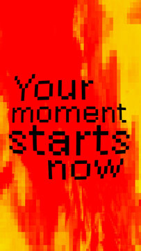 Pixel Text Transition 01 Vertical