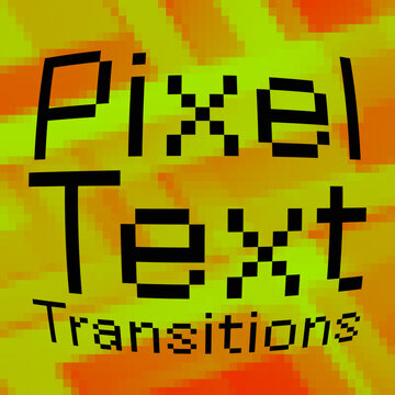 Pixel Text Transition 03 Square