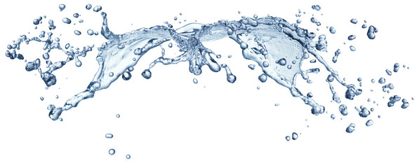 Water Splash Arc Isolated