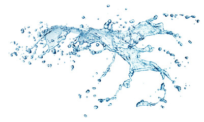 Naklejka premium Water Splash Stream Isolated