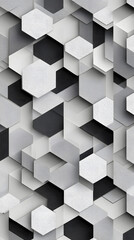 Minimalist Pattern of Interlocking Hexagons Abstract Geometric Design
