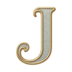 PNG Elegant gold letter J