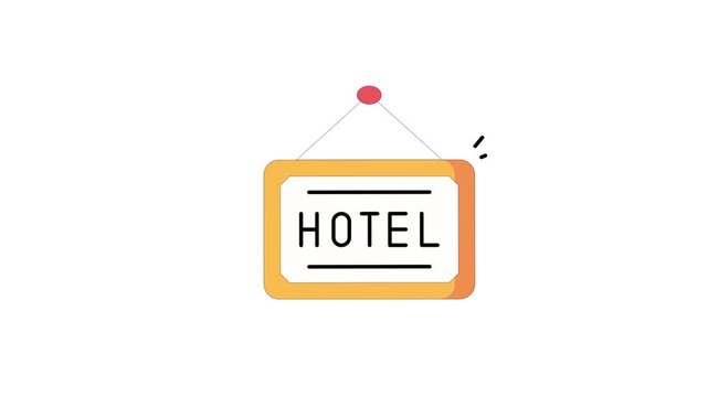 Hotel Sign animated icon