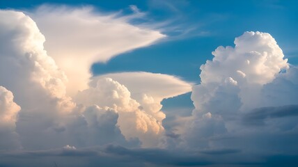 full smoke white clouds with sky background