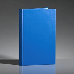 Blue book stands upright, simple and blank design