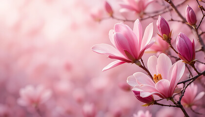 Obraz premium pink cherry blossoms