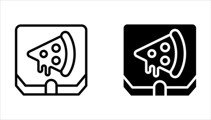 Pizza icons set. Pizzeria food icon symbol on white background