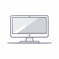 Fototapeta premium Modern flat screen computer monitor with clean white background