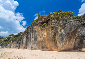 Tulum beach at Caribbean sea, Mexico