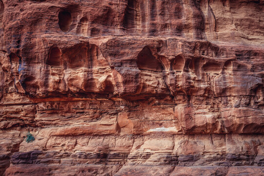 Jordanian man in Khazali canyon, Wadi Rum - Valley of Sand, Jordan