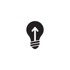 Innovation Growth Light Bulb Icon – Creative Idea Progress Symbol Vector