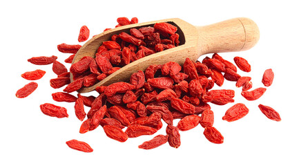 Dried red goji berries isolated on solid white background Png1