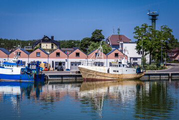 Port of Dziwnow town in north western Poland situated on the Baltic Sea coast, Poland