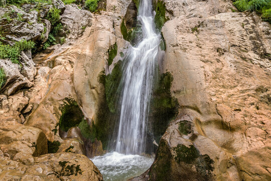 Horses Waterfall - Cascada Cailor located in Rodna National Park, Rodna Mountains in Maramures region of Romania