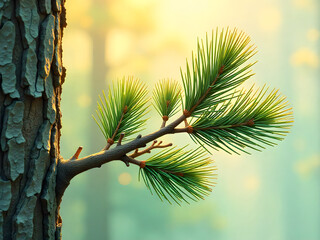 Green leaves on a tree