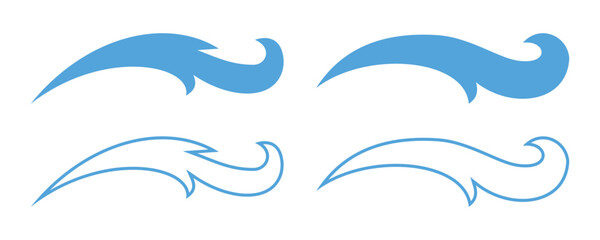 Obraz premium Swooshes and Swash Tails for Athletic Typography and Logo Design – Vector illustration.