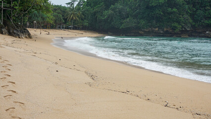 Beautiful Ngliyep Beach Landscape in Malang, East Java, Indonesia